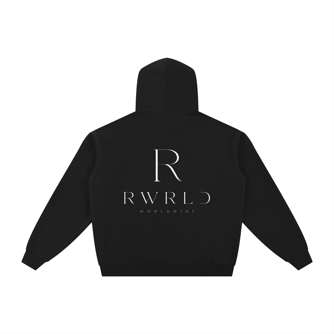 Essential  "RWRLD" Fleece Zip-Through Hoodie