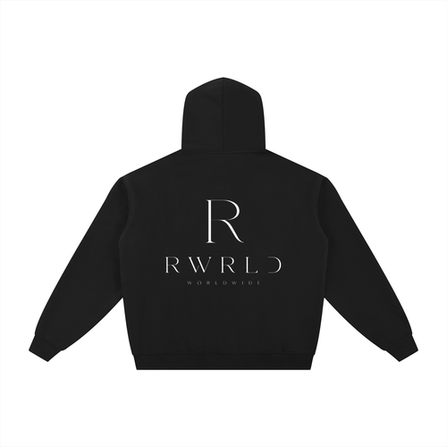 Essential  "RWRLD" Fleece Zip-Through Hoodie